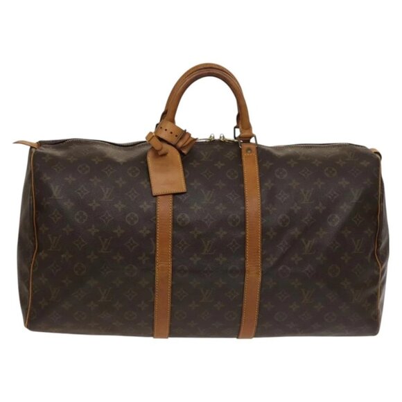 LOUIS VUITTON Monogram Keepall 55 Boston Bag M41424 LV Auth 131776 - Picture 2 of 16